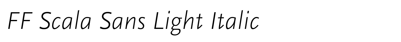 FF Scala Sans Light Italic